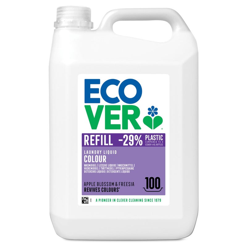 ecover Laundry Liquid Colour Concentrate Apple Blossom and Freesia Scent Refill - 5 Litre - Image 1